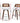 Artiss Wooden Bar Stools Swivel Kitchen Counter Stool Chair 60cm Seat Height