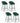 Artiss 4x Bar Stools Kitchen Dining Chair Counter Stool Tub Velvet Metal Green