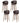 4x Artiss Bar Stools Dining Chairs Contoured Leather Wood Stool