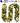 2.7M Christmas Garland with Lights Rattan Artificial Garland Green for Indoor Home Fireplace Stair Decorations-Gold