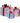 Swishmas Set of 3 Christmas Gift Boxes With Lights - Clear Shimmer With Red Bows