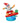 1.8m Inflatable Surfing Santa with LED Lights for Christmas Beach Decor