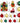 Bear 72-Piece Christmas Bauble Set - Hand-Painted House and Round Ornaments