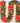 Red Festive Pre-Lit Christmas Garland - 2.7M / 9FT Holiday Decoration with Warm LED Lights, Poinsettias & Berries