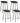 Artiss Set of 4 Metal Bar Stools - Black