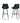 Artiss Set of 2 Velvet Bar Stools - Green