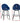 Artiss Set of 2 Bar Stools Kitchen Stool Dining Chairs Velvet Chair Barstool Blue Mesial