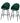 Artiss Set of 2 Bar Stools Kitchen Stool Dining Chairs Velvet Chair Barstool Green Mesial