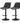 Artiss Set of 2 Bar Stools Kitchen Stool Chairs Metal Barstool Dining Chair Black Rushal