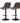 Artiss Set of 2 Bar Stools Kitchen Stool Chairs Metal Barstool Dining Chair Brown Rushal