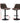 Artiss Set of 2 Bar Stools Kitchen Stool Chairs Metal Barstool Dining Chair Brown Rushal