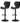 Artiss Set of 2 Bar Stools Kitchen Stool Chairs Metal Barstool Swivel Black Frawley