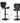 Artiss Set of 2 Bar Stools Kitchen Stool Chairs Metal Barstool Swivel Black Frawley
