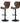 Artiss Set of 2 Bar Stools Kitchen Stool Chairs Metal Barstool Swivel Brown Frawley