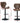 Artiss Set of 2 Bar Stools Kitchen Stool Chairs Metal Barstool Swivel Brown Frawley