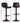 Artiss Bar Stools Kitchen Swivel Gas Lift Stool Leather Dining Chairs Black x2