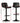 Artiss Bar Stools Kitchen Swivel Gas Lift Stool Leather Dining Chairs Black x2