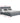 Artiss Cole LED Bed Frame Fabric Gas Lift Storage - Grey Queen