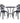 Gardeon 3PC Outdoor Setting Cast Aluminium Bistro Table Chair Patio Black