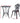 Gardeon 3PC Outdoor Setting Cast Aluminium Bistro Table Chair Patio Black