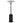 Devanti Portable Gas Patio Heater - Black and Silver