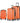 Wanderlite 3pc Luggage Sets Trolley Travel Suitcases TSA Hard Case Orange