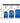 Wanderlite 3pcs Luggage Trolley Set Travel Suitcase Hard Case Carry On Bag Blue
