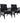 Outdoor Furniture Set of 2 Dining Chairs Wicker Garden Patio Cushion Black Gardeon
