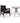 Gardeon Outdoor Furniture Dining Chairs Wicker Garden Patio Cushion Black 3PCS Tea Coffee Cafe Bar Set