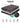 Giselle Double Mattress Topper Pillowtop 1000GSM Charcoal Microfibre Bamboo Fibre Filling Protector
