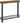 Console Table Metal Frame Rustic Brown