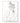 50cmx70cm Line Art Girl White Frame Canvas Wall Art