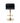 2x Faux Leather Golden Base Swivel Bar Stools- Black