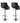 Bar Stools Kitchen Bar Stool Leather Barstools Swivel Gas Lift Counter Chairs x2 BS8403 Black