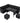 Ella 8-Seater Modular Outdoor Garden Lounge and Dining Set with Table and Stools in Black