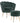 La Bella Shell Scallop Green Armchair Accent Chair Velvet + Round Ottoman Footstool