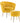 La Bella Shell Scallop Yellow Armchair Accent Chair Velvet + Round Ottoman Footstool